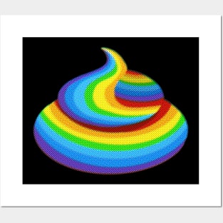 Rainbow Poop Posters and Art